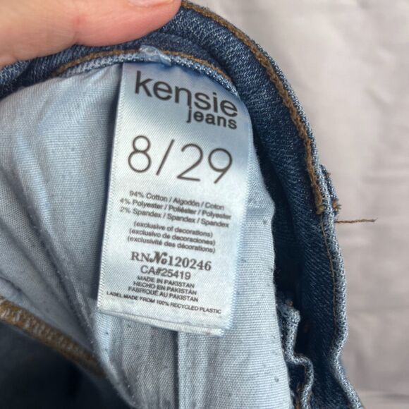 Kensie Jeans The Ella High Rise Straight Leg Size 8/29 Mid Wash - Picture 7 of 9